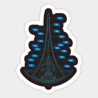 Starship blueprint Sticker